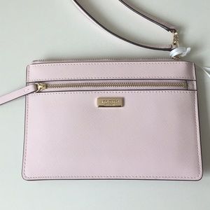 Kate spade pale pink zip front wristlet (NWT)
